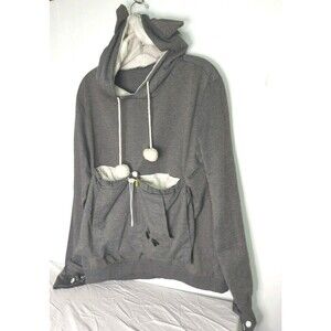 Pet Carrier Top Hoodie Sweatshirt Womens XL Shirt Dog Cat Puppy Kittens Pawprint